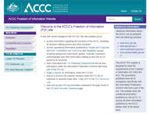 Tablet Screenshot of foi.accc.gov.au